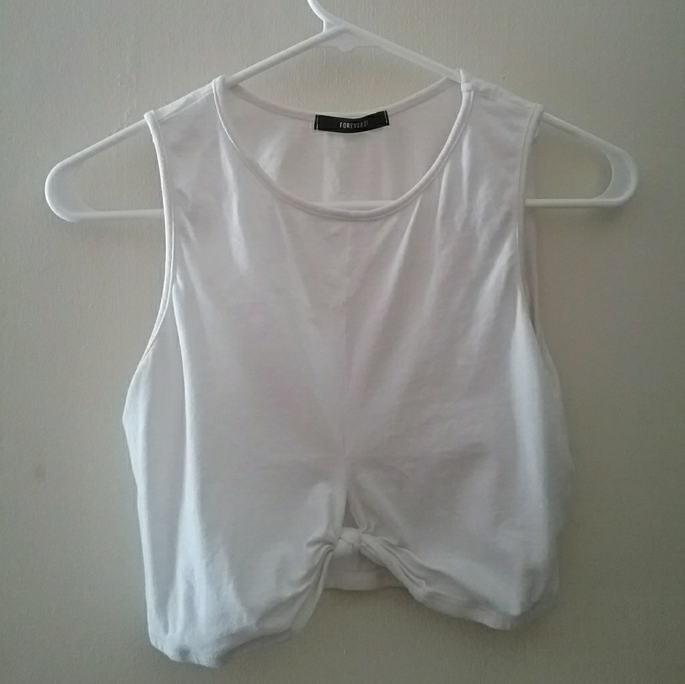 Forever21 white cropped tank